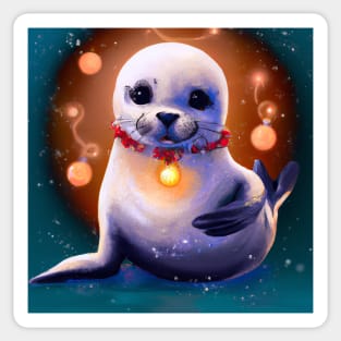 Cute Seal Drawing Sticker